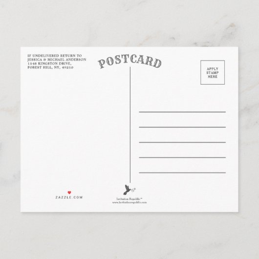 Chic Geometric Silver Foil Floral Save the Date Aankondigingskaart (Achterkant)