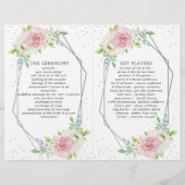 Chic Geometric Silver Foil Floral Wedding (Achterkant)