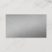 Chic Geometric Silver Foil Floral Wedding Informatiekaartje (Achterkant)
