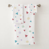 Chic Geometric Triangle en Swirls Bad Handdoek (Insitu)