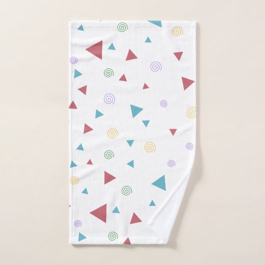 Chic Geometric Triangle en Swirls Bad Handdoek (Handdoek)