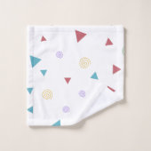 Chic Geometric Triangle en Swirls Bad Handdoek (Wasdoekje)
