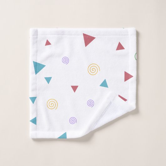 Chic Geometric Triangle en Swirls Bad Handdoek (Wasdoekje)
