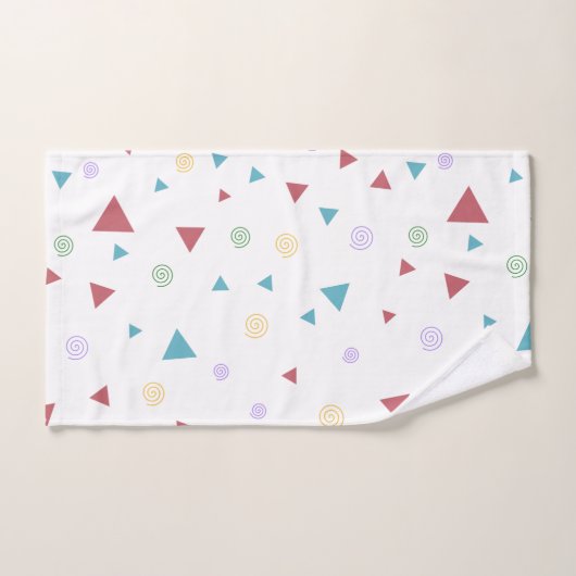 Chic Geometric Triangle en Swirls Bad Handdoek (Handdoek)