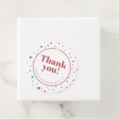 Chic Geometric Triangle en Swirls Bedankt Bedankjes Labels (In situ)