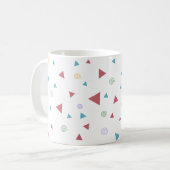 Chic Geometric Triangle en Swirls Koffiemok (Voorkant links)