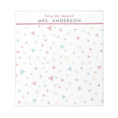 Chic Geometric Triangle en Swirls Notitieblok (Voorkant)