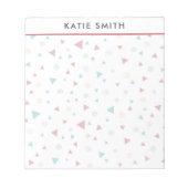 Chic Geometric Triangle en Swirls Notitieblok (Voorkant)