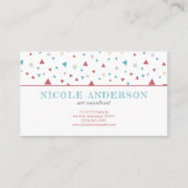 Chic Geometric Triangle en Swirls Visitekaartje (Voorkant)