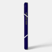 Chic geometrisch blauw en wit monogram Case-Mate iPhone case (Achterkant / Links)