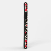 Chic geometrisch zwart-rode ikattribaal Case-Mate iPhone case (Achterkant/rechts)