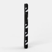 chic geometrisch zwart-wit geluidsdieptepatroon Case-Mate iPhone case (Achterkant/rechts)