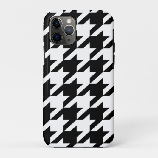 chic geometrisch zwart-wit geluidsdieptepatroon Case-Mate iPhone case (Achterkant)