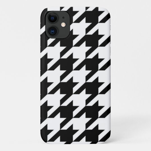 chic geometrisch zwart-wit geluidsdieptepatroon Case-Mate iPhone case (Achterkant)