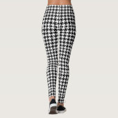 chic geometrisch zwart-wit geluidsdieptepatroon leggings (Achterkant)