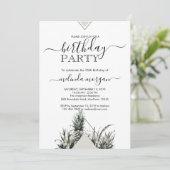 Chic Geometrische Pinapple tropische volwassen ver Kaart (Staand voorkant)