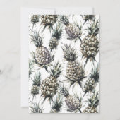 Chic Geometrische Pinapple tropische volwassen ver Kaart (Achterkant)