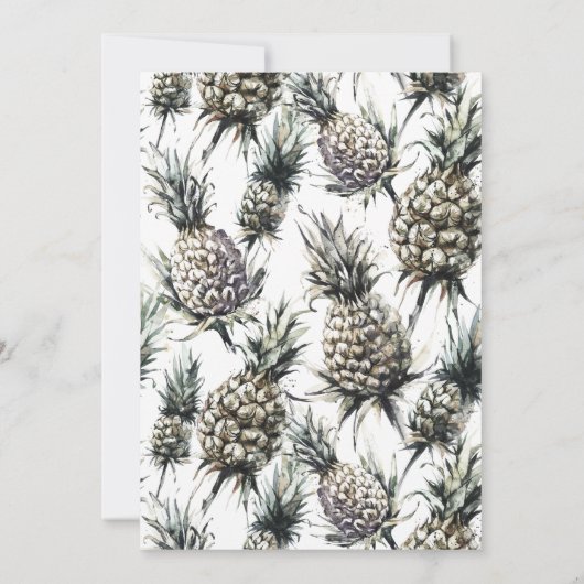 Chic Geometrische Pinapple tropische volwassen ver Kaart (Achterkant)