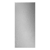 Chic Geometrische Zilverfolie Bloemen Trouwmenu Reclamekaart (Achterkant)