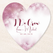 Chic Gepersonaliseerd naam marmer I Do Crew Weddin Kartonnen Onderzetters (Voorkant)