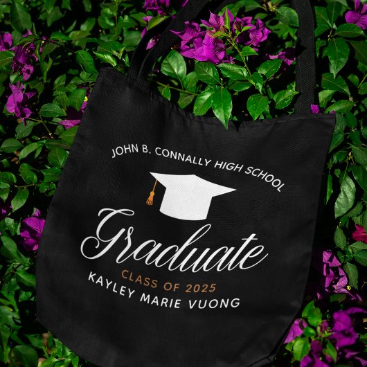Chic Gepersonaliseerde Afstuderen Klasse van 2025  Tote Bag