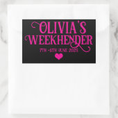 Chic Gepersonaliseerde Hen Do Stickers | bruidsplo (Tas)
