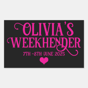 Chic Gepersonaliseerde Hen Do Stickers   bruidsplo