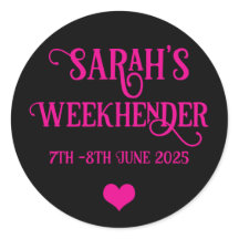 Chic Gepersonaliseerde Hen Do Stickers | bruidsplo