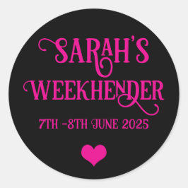 Chic Gepersonaliseerde Hen Do Stickers | bruidsplo