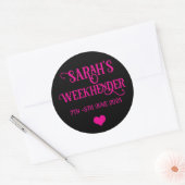 Chic Gepersonaliseerde Hen Do Stickers | bruidsplo (Envelop)