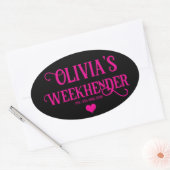 Chic Gepersonaliseerde Hen Do Stickers | bruidsplo (Envelop)