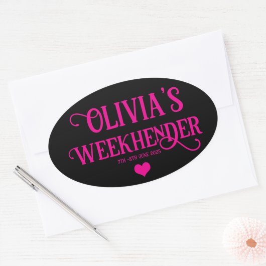 Chic Gepersonaliseerde Hen Do Stickers | bruidsplo (Envelop)