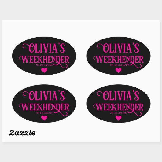 Chic Gepersonaliseerde Hen Do Stickers | bruidsplo (Vel)