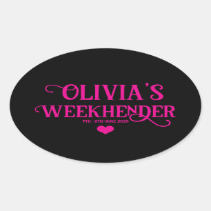 Chic Gepersonaliseerde Hen Do Stickers   bruidsplo