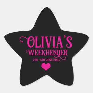 Chic Gepersonaliseerde Hen Do Stickers   bruidsplo