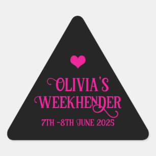 Chic Gepersonaliseerde Hen Do Stickers bruidsplo