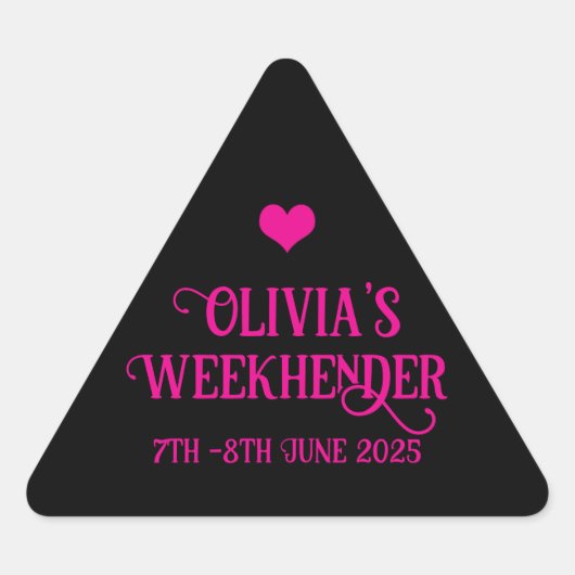 Chic Gepersonaliseerde Hen Do Stickers | bruidsplo (Voorkant)
