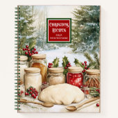 Chic Gepersonaliseerde Klassieke Vakantie Recepten Notitieboek (Voorkant)