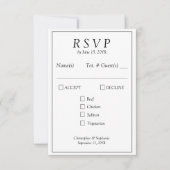 Chic Gepersonaliseerde Minimal 1 foto Krantenstijl RSVP Kaartje (Voorkant)