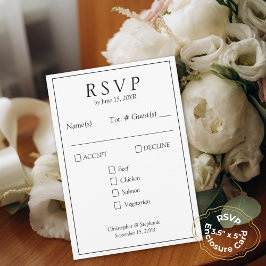Chic Gepersonaliseerde Minimal 1 foto Krantenstijl RSVP Kaartje