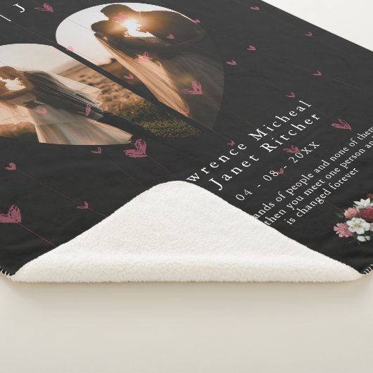 Chic gepersonaliseerde vorm van het hart 2 Foto Co Sherpa Deken (3/4)