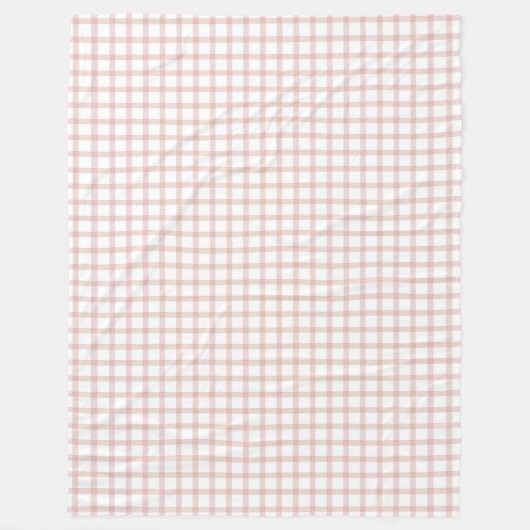 Chic Geruit Roos Gouden Fleece Deken (Voorkant)