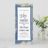 Chic geschilderde denim 50 en fantastische verrass kaart (Staand voorkant)