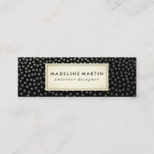 Chic-gespikkeld patroon mini visitekaartje (Voorkant)