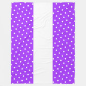 Chic gestippelde heldere tropische Paarse witte st Fleece Deken (Voorkant)
