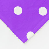 Chic gestippelde heldere tropische Paarse witte st Fleece Deken (Hoek)