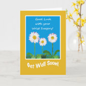 Chic Get Well Kaart, polschirurgie, madeliefjes Kaart (Gele Bloem)