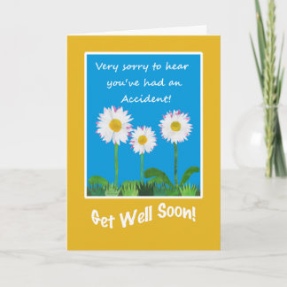Chic Get Well Kaart van het ongeluk, Daisies