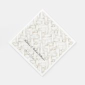 Chic geweven witte basket weven Wedding Servet (Hoek)
