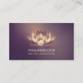 Chic Gglotus & Paarse Grunge Yoga Instructor Visitekaartje (Voorkant)